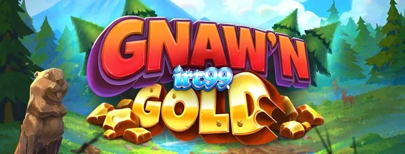 Tampilan visual slot Gnaw’n Gold dengan elemen alam dan karakter berang-berang
